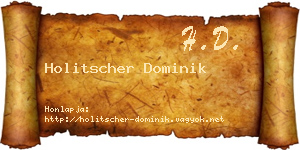 Holitscher Dominik névjegykártya